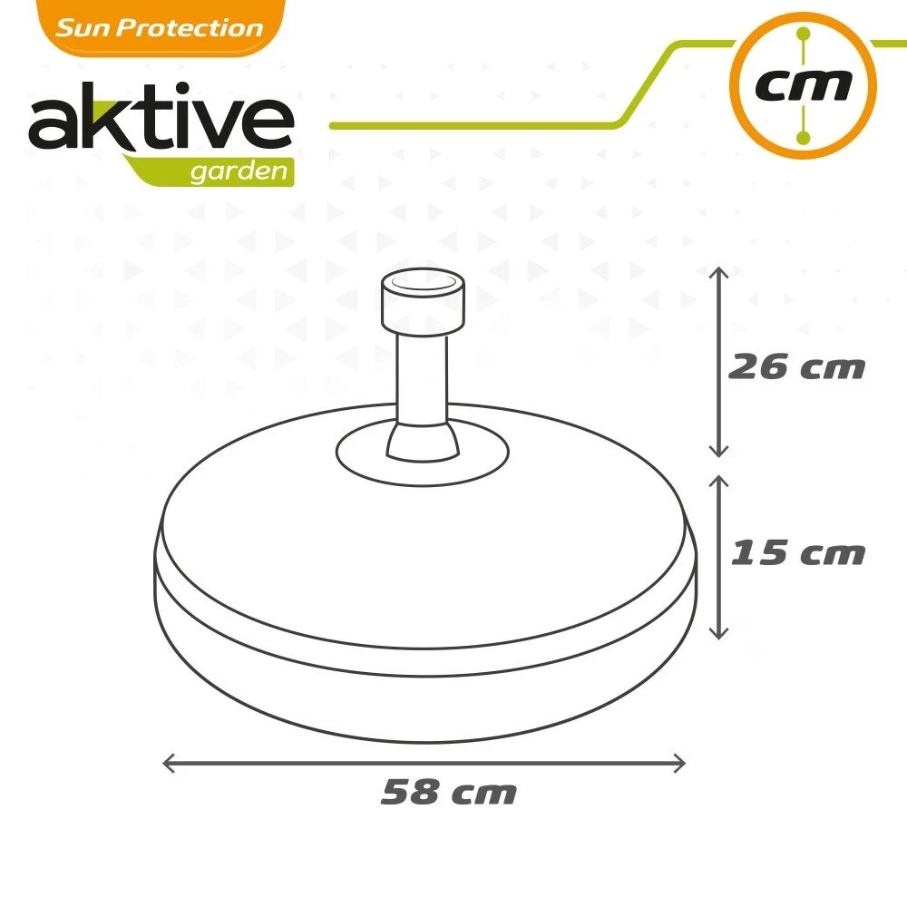 Base Para Sombrilla Circular Antracita 41-51 Mm Aktive 9 Base Para Sombrilla Circular Antracita 41-51 Mm Aktive - Imagen 7