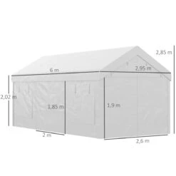 Outsunny Carpa De Jardín 6x3 M Carpa Para Fiestas Cenador De Exterior Con 3 Puertas Extraíbles Ventanas De Malla Enrollables Para Terraza Bodas Eventos Blanco 13 Outsunny Carpa De Jardín 6x3 M Carpa Para Fiestas Cenador De Exterior Con 3 Puertas Extraíbles Ventanas De Malla Enrollables Para Terraza Bodas Eventos Blanco -OUTSUNNY TIENDA d75161a7af9cd45951c64d43b4972c3773d3bac7 d10e9e98782e4103a708be8e728abe68