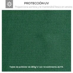 Outsunny Techo De Repuesto 2,98x2,95m Para Cenador De Jardín Cubierta De Repuesto De Gazebo Pabellón Exterior Con 8 Orificios De Drenaje Y Ventilación Verde -OUTSUNNY TIENDA d7cd2e3228cd6115d39056f216fcad80dd116061 6e2b30ae647a4d1bb6668c31f9bab14a