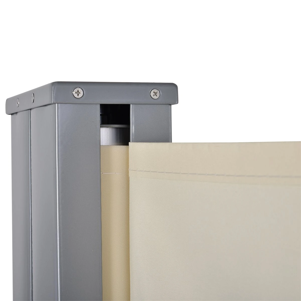 Outsunny Toldo Lateral Retráctil Doble 600x160 Cm Pantalla De Privacidad Extensible Con Ángulo Ajustable Y Protección UV 50+ Para Jardín Balcón Terraza Beige 11 Outsunny Toldo Lateral Retráctil Doble 600x160 Cm Pantalla De Privacidad Extensible Con Ángulo Ajustable Y Protección UV 50+ Para Jardín Balcón Terraza Beige - Imagen 9