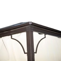 Outsunny Cenador Para Jardín 3x3 M Alumnio Pabellón Para Exterior Con Techo De Policarbonato Anti-UV Y 4 Mosquiteras Laterales Con Cremalleras Para Fiestas Eventos Beige -OUTSUNNY TIENDA dcf5602281b4b53d14faaf89a8ca51eb6dd794a5 35f03505480a4af68f54051c9a9e3aac