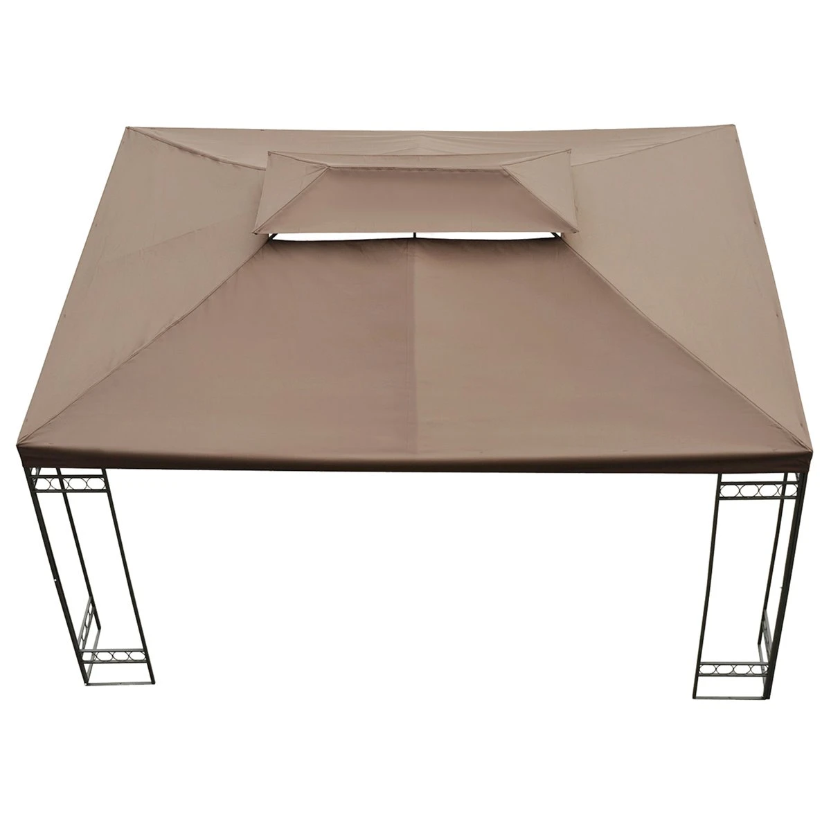 Outsunny Techo De Repuesto 4x3 M Para Cenador De Jardín 2 Niveles Transpirable Con 10 Orificios De Drenaje Cubierta De Repuesto De Gazebo Pabellón Exterior Marrón 8 Outsunny Techo De Repuesto 4x3 M Para Cenador De Jardín 2 Niveles Transpirable Con 10 Orificios De Drenaje Cubierta De Repuesto De Gazebo Pabellón Exterior Marrón - Imagen 6