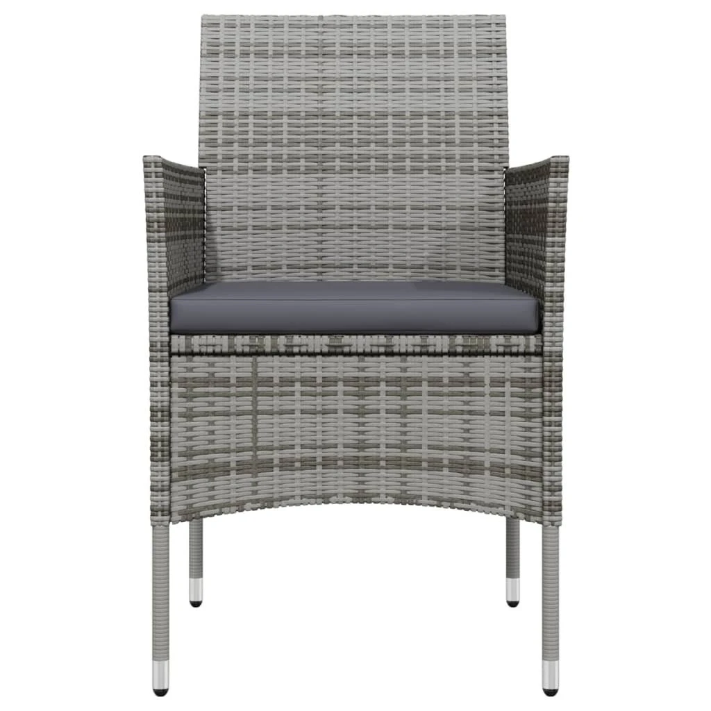 Juego De Comedor Para Jardín 5 Piezas Con Cojines Gris Y Negro VidaXL 6 Juego De Comedor Para Jardín 5 Piezas Con Cojines Gris Y Negro VidaXL - Imagen 4