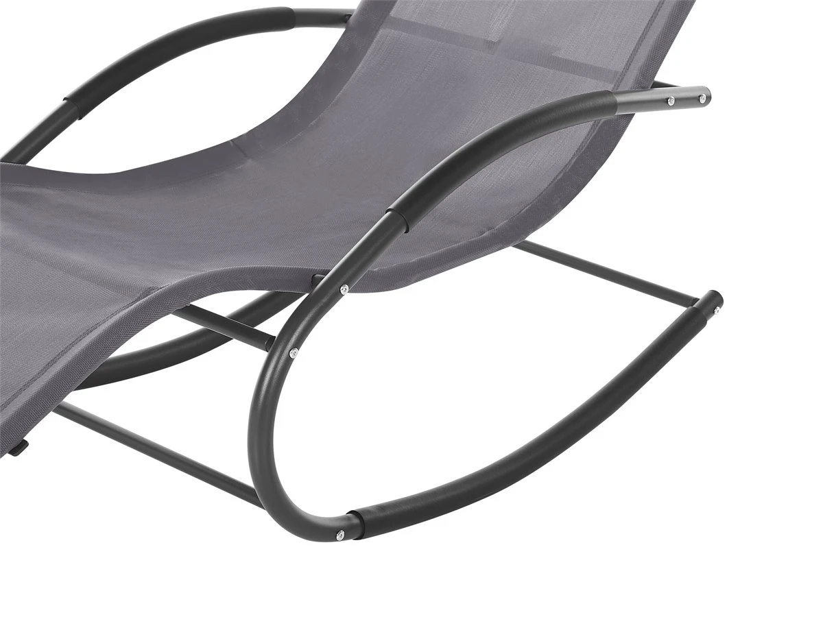 Tumbona De Jardín Mecedora Gris Oscuro CARANO II 9 Tumbona De Jardín Mecedora Gris Oscuro CARANO II - Imagen 7