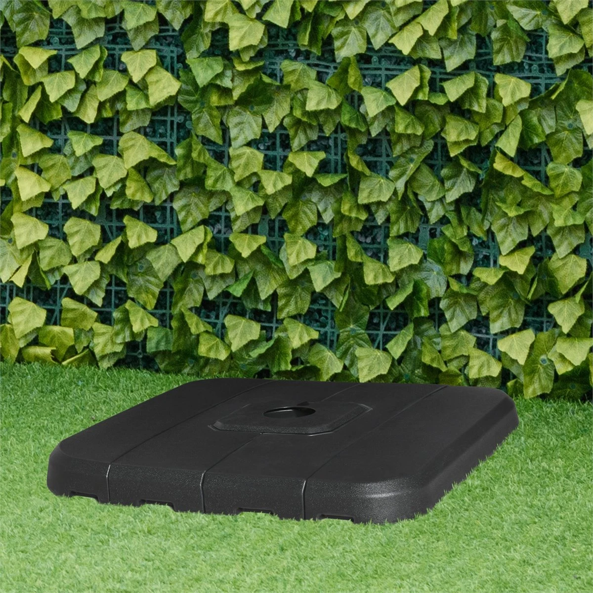 Outsunny Base De Sombrilla De 4 Piezas Rellenable De Agua 90 Kg O Arena 130 Kg Pesos Para Base Cruzada De Parasol Para Jardín Terraza Patio 98x98x13 Cm Negro 4 Outsunny Base De Sombrilla De 4 Piezas Rellenable De Agua 90 Kg O Arena 130 Kg Pesos Para Base Cruzada De Parasol Para Jardín Terraza Patio 98x98x13 Cm Negro - Imagen 2