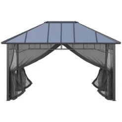 Outsunny Cenador De Jardín 4x3 M Aluminio Pabellón Para Exterior Con Techo De Policarbonato Y 4 Mosquiteras Laterales Con Cremalleras Para Fiestas Eventos Gris 17 Outsunny Cenador De Jardín 4x3 M Aluminio Pabellón Para Exterior Con Techo De Policarbonato Y 4 Mosquiteras Laterales Con Cremalleras Para Fiestas Eventos Gris -OUTSUNNY TIENDA e18f1ce00fbe7f162b6ee053538c6dab67f50cea 460d09004ebb4e0b944b09ca1c49161f
