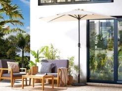 Sombrilla De Poliéster Beige/negro 270 Cm GALATI