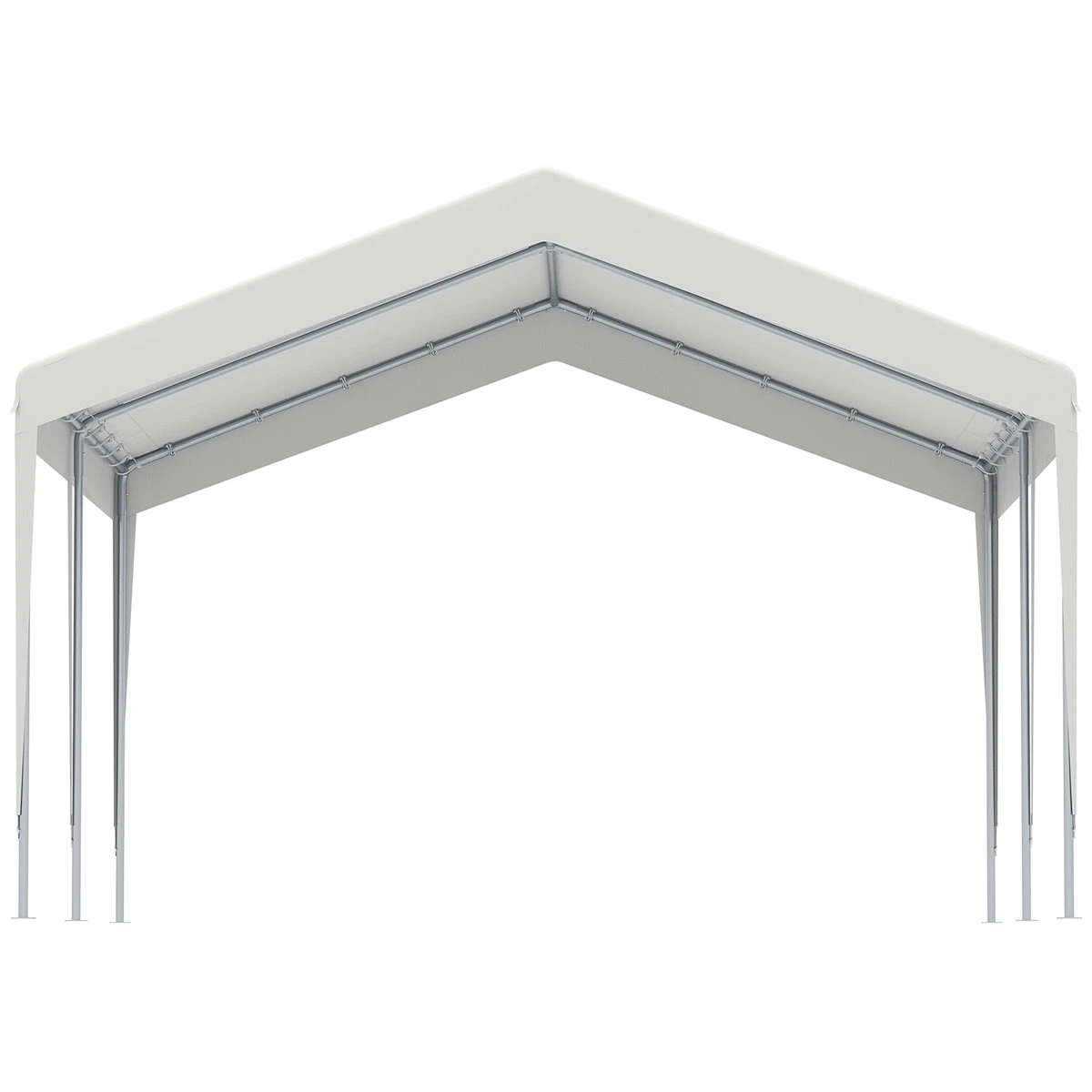 Outsunny Carpa Garaje Para Coche 4x4 M Cochera Portátil Impermeable Pabellón Gazebo De Jardín Patio Exterior Con Accesorios Para Eventos Fiestas Metal Galvanizado Blanco 6 Outsunny Carpa Garaje Para Coche 4x4 M Cochera Portátil Impermeable Pabellón Gazebo De Jardín Patio Exterior Con Accesorios Para Eventos Fiestas Metal Galvanizado Blanco - Imagen 4