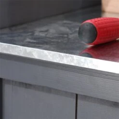 Outsunny Armario De Jardín De Madera Con Mesa De Trabajo Armario De Exterior Con 2 Puertas Cierre Magnético Y 2 Estantes Para Terraza Balcón 98x48x95,5 Cm Gris -OUTSUNNY TIENDA e39b103a45b5bad959ca82d17a89314cdb1e5396 4fc455b5a0c541bebaeb56eeae7dd6aa