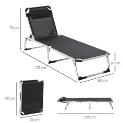 Outsunny Tumbona Plegable Reclinable De Aluminio Con Reposacabezas Extraíble Y Respaldo Transpirable Ajustable En 4 Posiciones Para Jardín Terraza Camping Exterior 170x60x76 Cm Negro 14 Outsunny Tumbona Plegable Reclinable De Aluminio Con Reposacabezas Extraíble Y Respaldo Transpirable Ajustable En 4 Posiciones Para Jardín Terraza Camping Exterior 170x60x76 Cm Negro -OUTSUNNY TIENDA e3e4d0653c93e783e5cc7f94783f80a444a94200 5f0ed7d19aa440d3ae42be437cd0ab6f