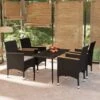 Juego De Comedor De Jardín 5 Piezas Con Cojines Negro VidaXL -OUTSUNNY TIENDA e4bff0aecfdfbe994465d67b97fa5451857613ea 62d595fbf3a8464dae4c611a5f3958cf