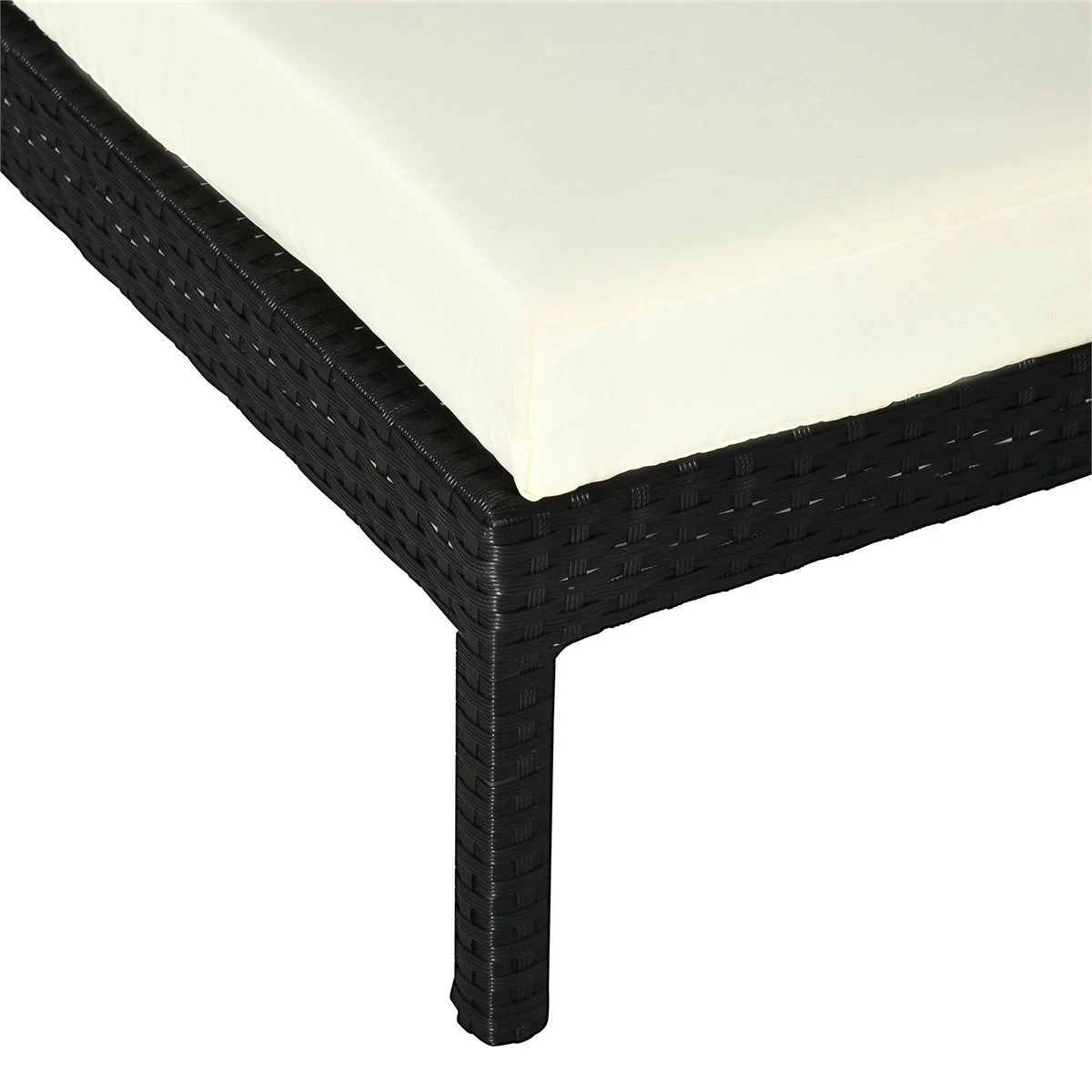 Outsunny Conjunto De 2 Tumbonas De Ratán De Jardín Con Cojines Acolchados Respaldo Ajustable En 5 Posiciones 2 Ruedas Y Tela Extraíble Lavable 67x196x51 Cm Negro 11 Outsunny Conjunto De 2 Tumbonas De Ratán De Jardín Con Cojines Acolchados Respaldo Ajustable En 5 Posiciones 2 Ruedas Y Tela Extraíble Lavable 67x196x51 Cm Negro - Imagen 9