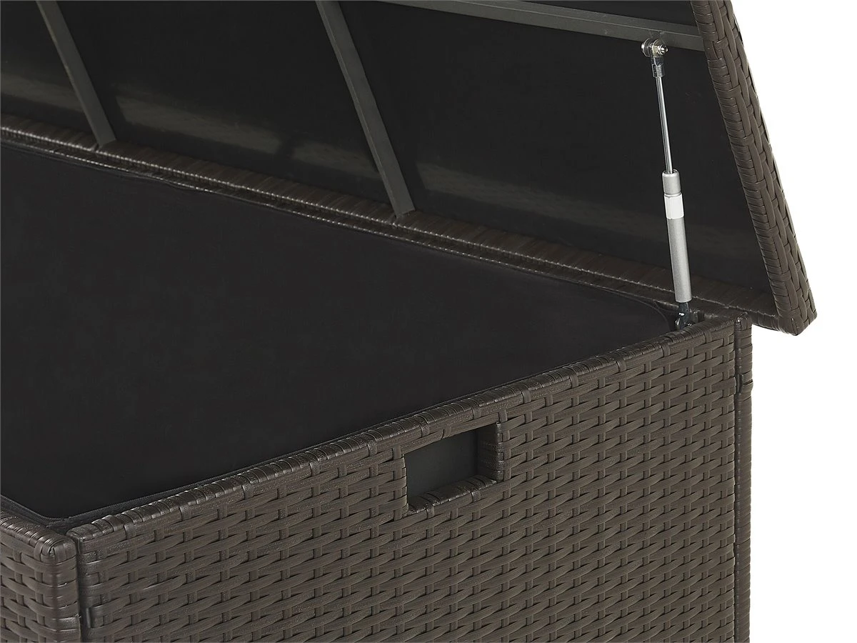 Arcón De Ratán Marrón Oscuro/negro 155 X 75 Cm MODENA 9 Arcón De Ratán Marrón Oscuro/negro 155 X 75 Cm MODENA - Imagen 7