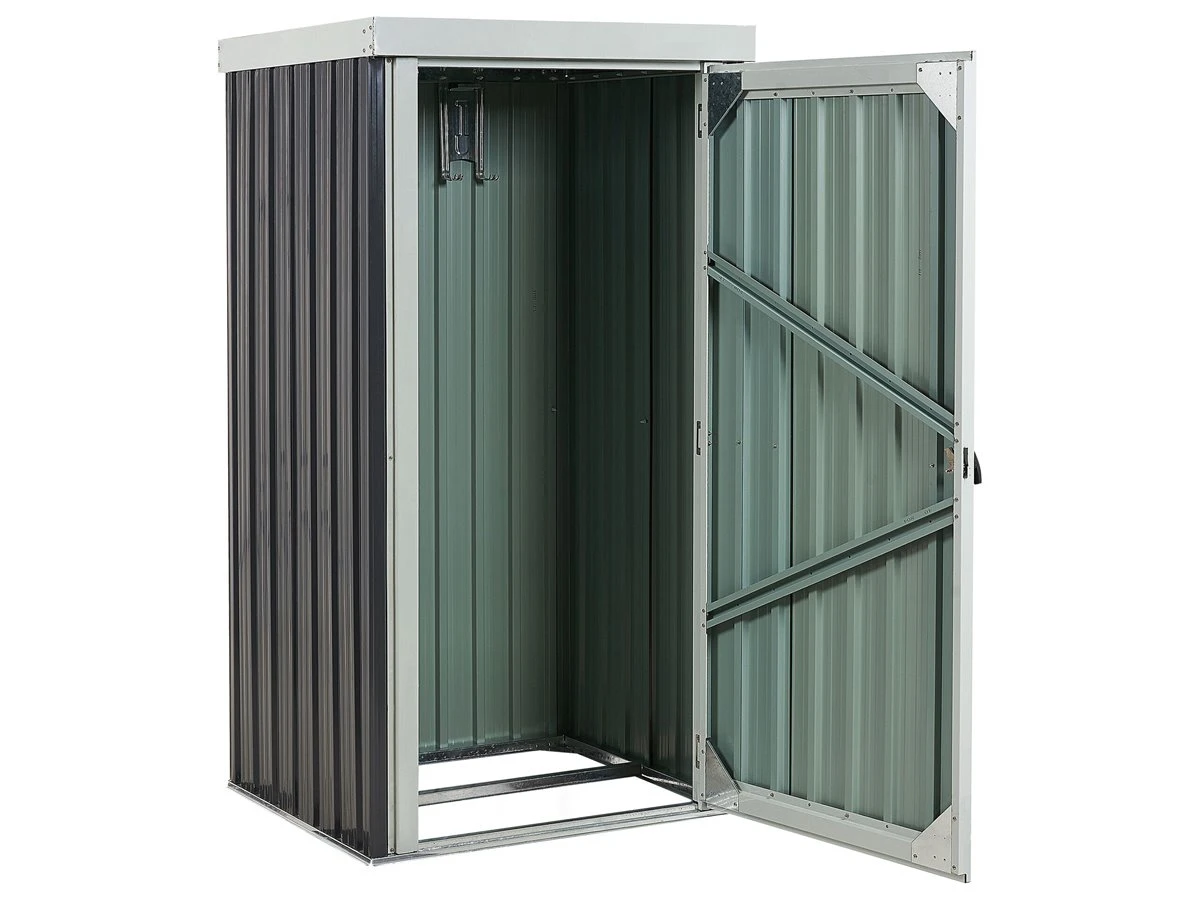 Cobertizo De Jardín De Metal Gris Grafito/blanco Crema 180 Cm UMBRIA 8 Cobertizo De Jardín De Metal Gris Grafito/blanco Crema 180 Cm UMBRIA - Imagen 6