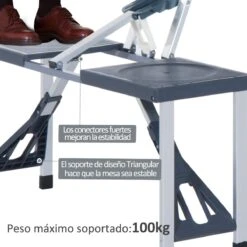 Outsunny Mesa Maleta De Camping Plegable Portátil 4 Asientos Y Agujero Sombrilla Estructura Aluminio Playa Picnic 136x84,5x66 Cm (Gris) 16 Outsunny Mesa Maleta De Camping Plegable Portátil 4 Asientos Y Agujero Sombrilla Estructura Aluminio Playa Picnic 136x84,5x66 Cm (Gris) -OUTSUNNY TIENDA e8333933a40733809b16206ade5ee01ae2014531 12005819b9354f6aa501e9b1b6b3b2f7