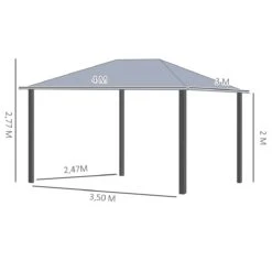 Outsunny Cenador De Jardín 4x3 M Aluminio Pabellón Para Exterior Con Techo De Policarbonato Y 4 Mosquiteras Laterales Con Cremalleras Para Fiestas Eventos Gris 12 Outsunny Cenador De Jardín 4x3 M Aluminio Pabellón Para Exterior Con Techo De Policarbonato Y 4 Mosquiteras Laterales Con Cremalleras Para Fiestas Eventos Gris -OUTSUNNY TIENDA e90e0f1320ba4bffb8e9db4784ecd95d25b97056 d9f464006c124f6182baea746994f763
