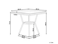 Mesa De Jardín De Metal Negro/madera Oscura 80 X 80 Cm CASPRI -OUTSUNNY TIENDA e93259cf9c1666f4ebfd3693cfc77db3fa6f99f1 b9411c6af1564a9baeb38abf28ebc70d