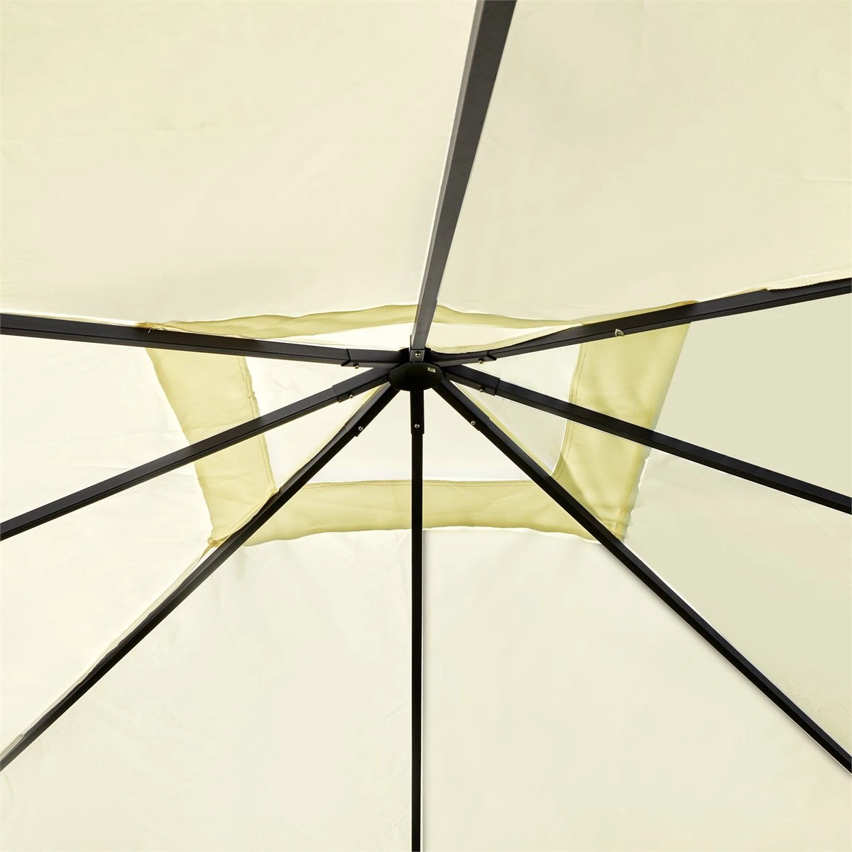 Outsunny Carpa 3x3x2.6m Cenador Jardin Marco De Acero Y 4 Paraviento Lateral Color Crema 11 Outsunny Carpa 3x3x2.6m Cenador Jardin Marco De Acero Y 4 Paraviento Lateral Color Crema - Imagen 9