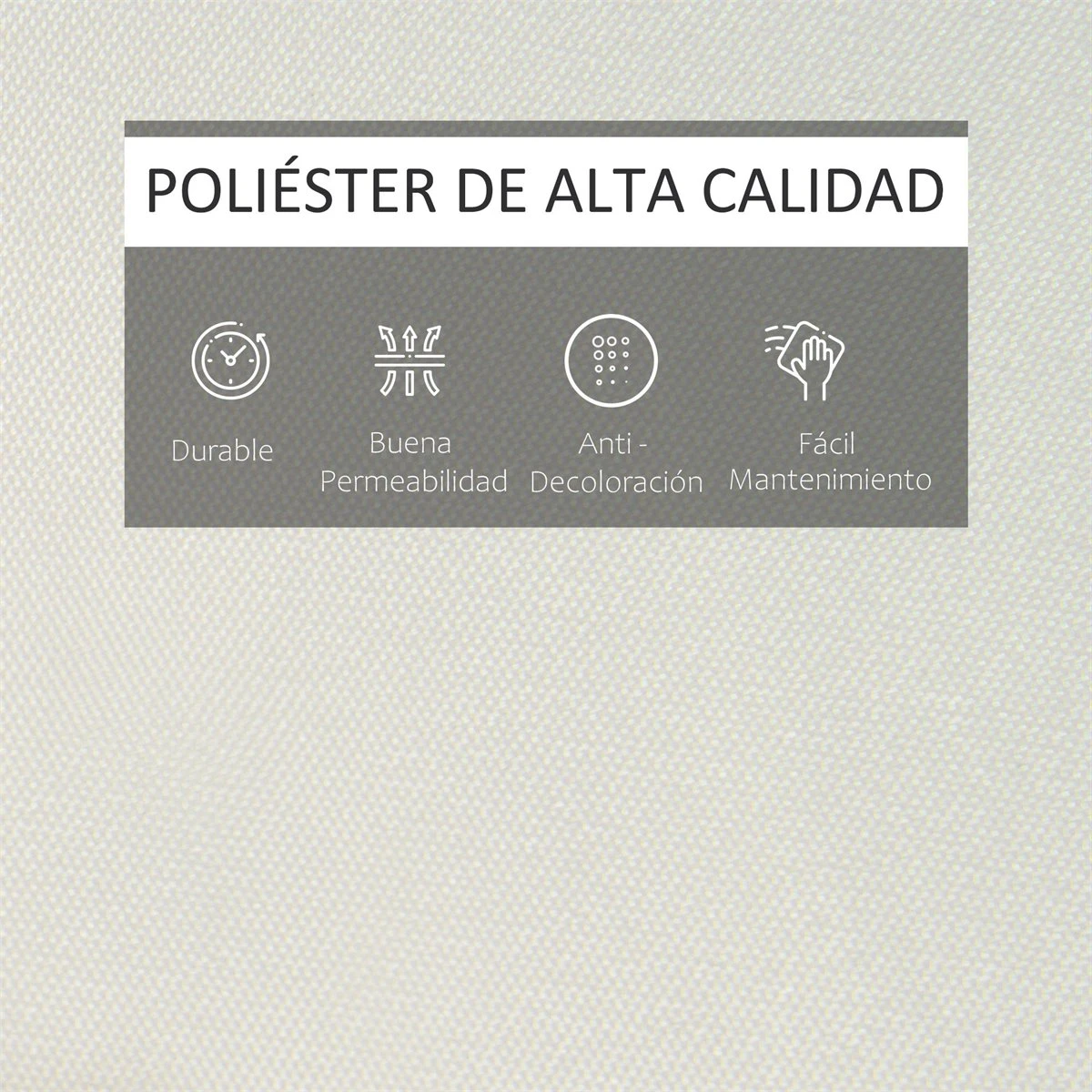 Outsunny Cojín Para Tumbona De Exterior 198x53x5 Cm Desenfundable Y Lavable Con Reposacabezas Extraíble Colchoneta Plegable De Algodón Para Silla Reclinable De Jardín Crema 9 Outsunny Cojín Para Tumbona De Exterior 198x53x5 Cm Desenfundable Y Lavable Con Reposacabezas Extraíble Colchoneta Plegable De Algodón Para Silla Reclinable De Jardín Crema - Imagen 7