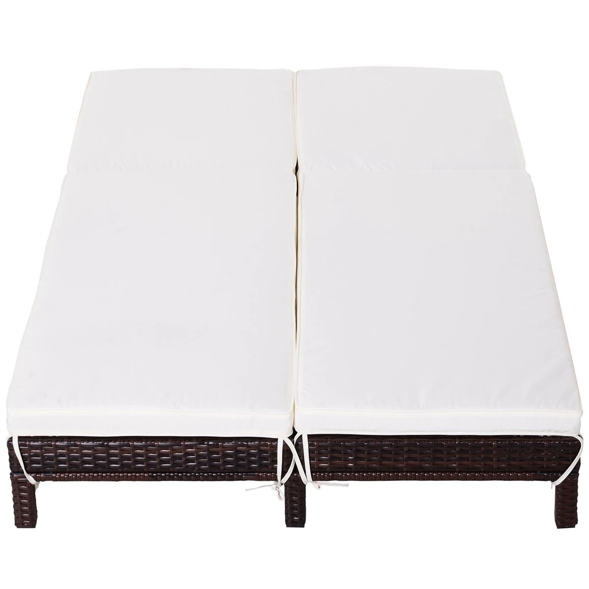 Outsunny Conjunto De Tumbona Exterior De Ratán 2 Plazas Con Cojines Acolchados Resistente Al Agua Con Respaldo Regulable De 5 Niveles Soporta 220 Kg 195x120x28 Cm Marrón 14 Outsunny Conjunto De Tumbona Exterior De Ratán 2 Plazas Con Cojines Acolchados Resistente Al Agua Con Respaldo Regulable De 5 Niveles Soporta 220 Kg 195x120x28 Cm Marrón - Imagen 12