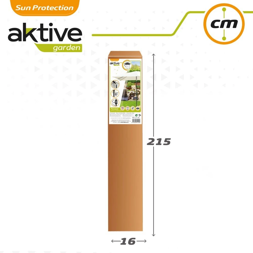 Sombrilla Para Jardín Cuadrada 300x300 Cm Inclinable Aktive 9 Sombrilla Para Jardín Cuadrada 300x300 Cm Inclinable Aktive - Imagen 7