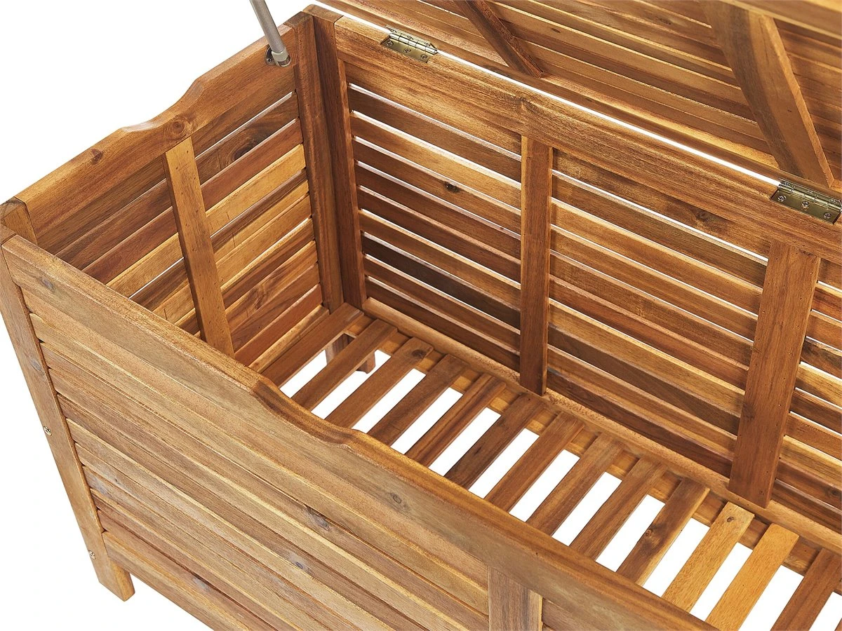 Arcón De Madera De Acacia Clara 130 Cm RIVIERA 10 Arcón De Madera De Acacia Clara 130 Cm RIVIERA - Imagen 8