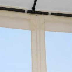 Outsunny Cenador De Jardín 300x300x280 Cm Carpas Para Exterior Grandes Doble Techo Con Mosquitera Y Piquetas Para El Suelo Fácil De Drenar Poliéster Acero Blanco -OUTSUNNY TIENDA edac32895751404b3d2f0247eba71fc6f70dbffc 05f4e3e380364961ac99e5f255c4bcaf