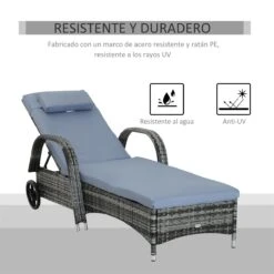 Outsunny Conjunto De 2 Tumbonas De Ratán De Jardín Chaise Longue Con Respaldo Ajustable En 5 Posiciones Cojines Acolchados Reposacabezas Y 2 Ruedas 200x73x72-103 Cm Gris 14 Outsunny Conjunto De 2 Tumbonas De Ratán De Jardín Chaise Longue Con Respaldo Ajustable En 5 Posiciones Cojines Acolchados Reposacabezas Y 2 Ruedas 200x73x72-103 Cm Gris -OUTSUNNY TIENDA ee96ce132c08315f4bf1867738218c775cca6a97 568d8d75e4524eac95fb44bb24781f99