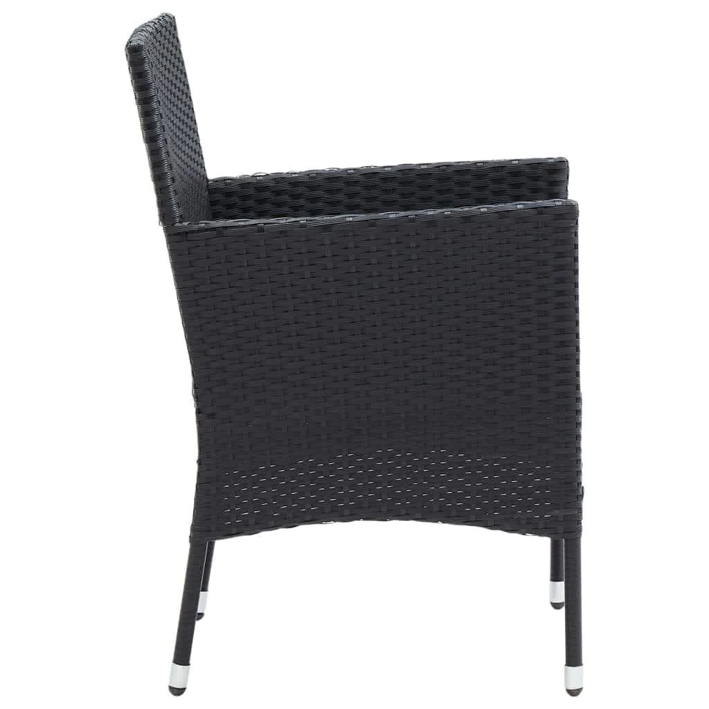 Set De Comedor De Jardín 7 Pzas Y Cojines Ratán Sintético Negro VidaXL 8 Set De Comedor De Jardín 7 Pzas Y Cojines Ratán Sintético Negro VidaXL - Imagen 6