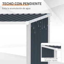 Outsunny Casetilla Para Leña Acero Galvanizado Cobertizo Leñero De Almacenamiento De Troncos Con Techo Inclinado Para Jardín Terraza Exterior 185x84x133,5/148,5 Cm Gris 12 Outsunny Casetilla Para Leña Acero Galvanizado Cobertizo Leñero De Almacenamiento De Troncos Con Techo Inclinado Para Jardín Terraza Exterior 185x84x133,5/148,5 Cm Gris -OUTSUNNY TIENDA f1a0d1264ae1c5f810a5c60c8f41e4081d6c2a14 a9e01239138d4b4ebd596e7bf1d0a797