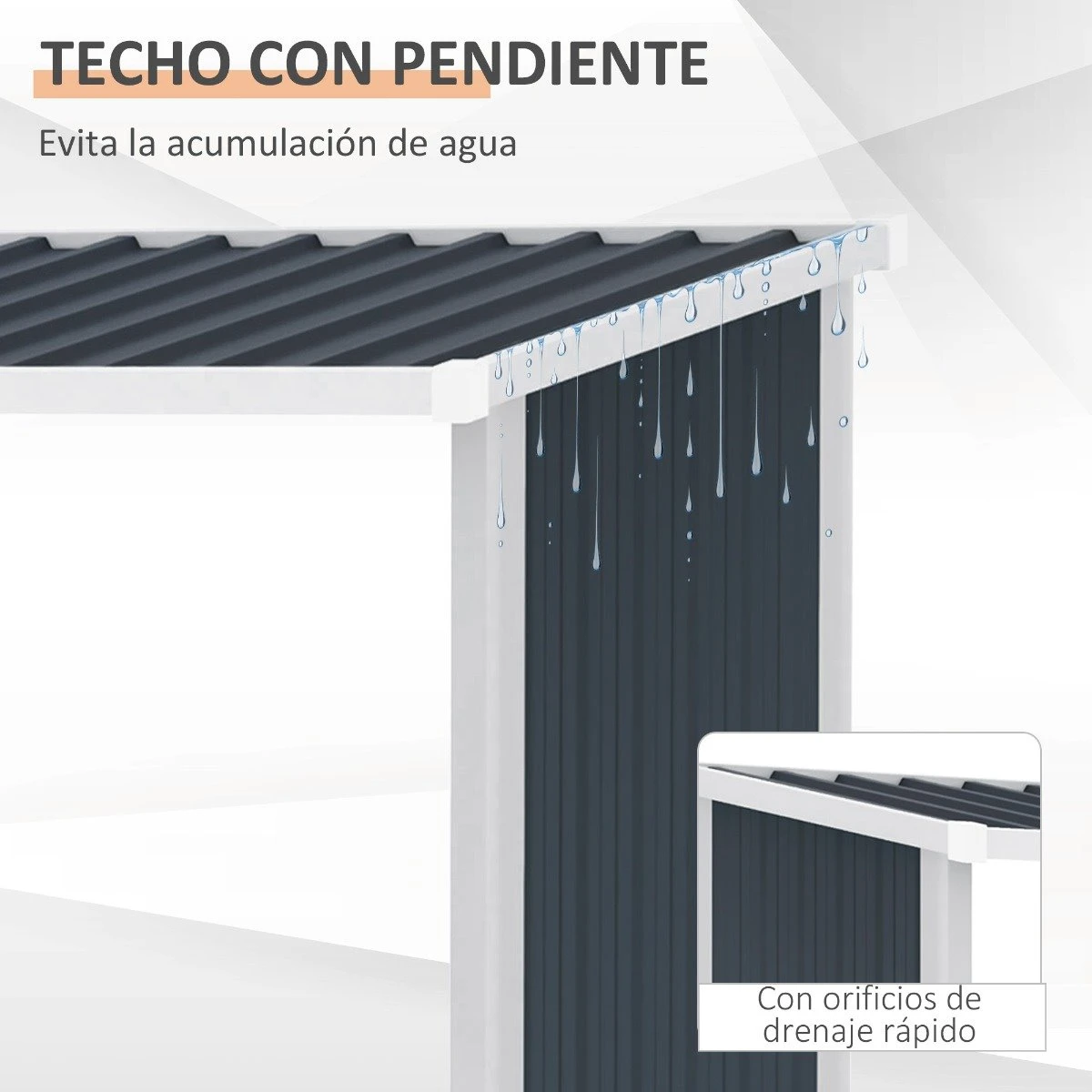 Outsunny Casetilla Para Leña Acero Galvanizado Cobertizo Leñero De Almacenamiento De Troncos Con Techo Inclinado Para Jardín Terraza Exterior 185x84x133,5/148,5 Cm Gris 6 Outsunny Casetilla Para Leña Acero Galvanizado Cobertizo Leñero De Almacenamiento De Troncos Con Techo Inclinado Para Jardín Terraza Exterior 185x84x133,5/148,5 Cm Gris - Imagen 4