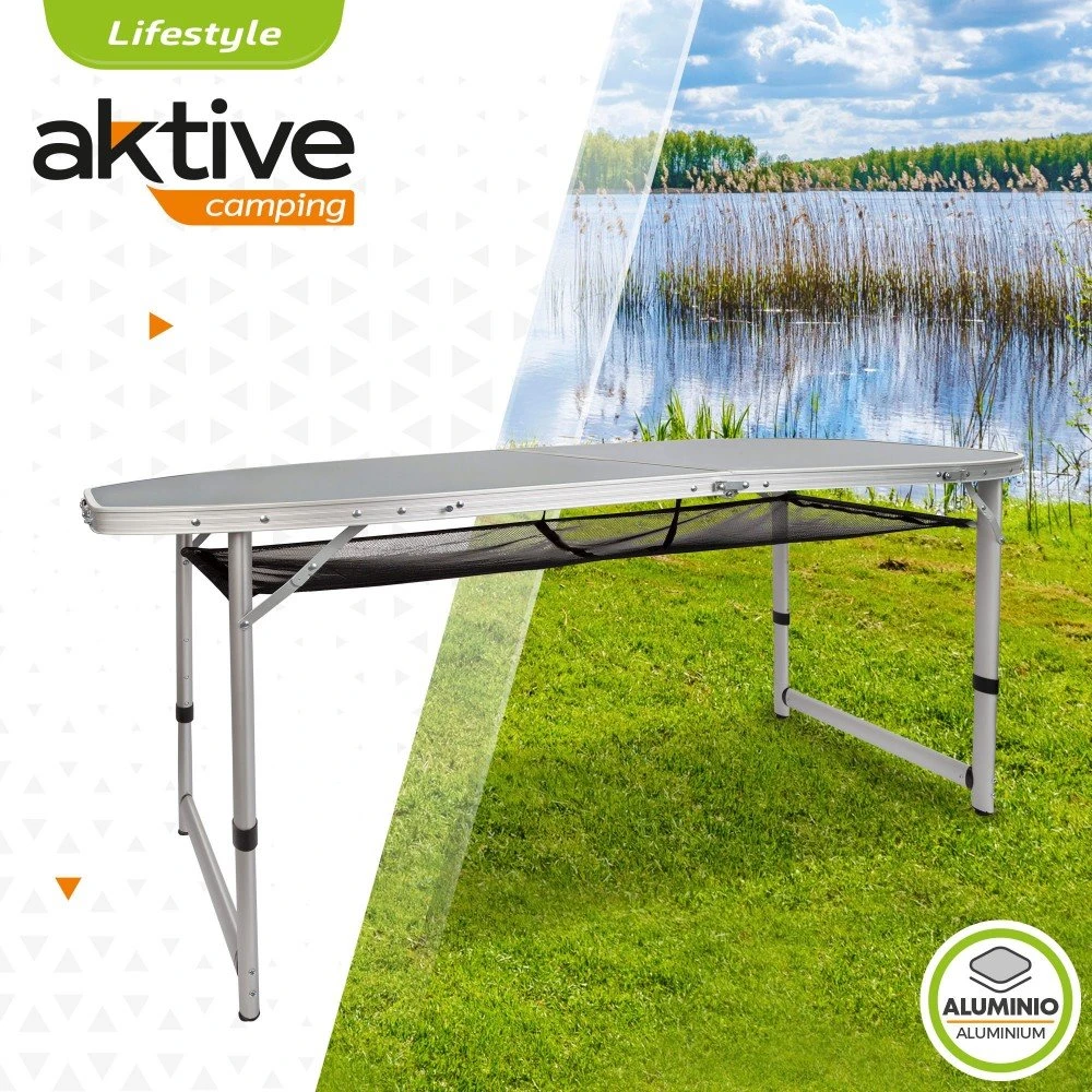 Mesa Plegable Altura Regulable Para Camping Con Malla Aktive 4 Mesa Plegable Altura Regulable Para Camping Con Malla Aktive - Imagen 2