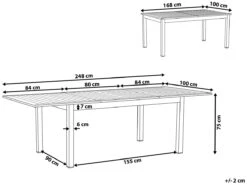 Mesa De Jardín Extensible De Metal Gris Oscuro/blanco 168/248 X 100 Cm PANCOLE 14 Mesa De Jardín Extensible De Metal Gris Oscuro/blanco 168/248 X 100 Cm PANCOLE -OUTSUNNY TIENDA f2eeabaa7ba979e0689278cba4f36ba5a56afaa8 6c42752830044746880a1677501877e7