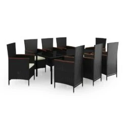 Juego De Comedor Para Jardín 9 Piezas Con Cojines Negro VidaXL 9 Juego De Comedor Para Jardín 9 Piezas Con Cojines Negro VidaXL -OUTSUNNY TIENDA f3574b54e0d817e5e5398ecacb2d955d2341a474 a65283b9ce6347a2a56a884e6c41a557