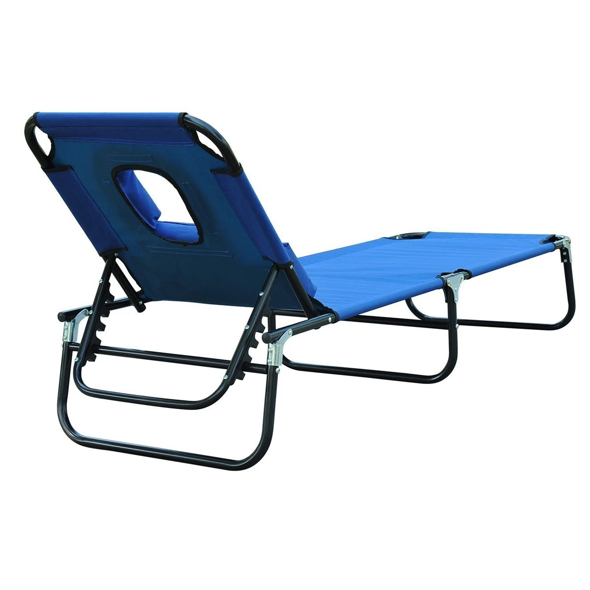 Outsunny Tumbona Plegable Con Respaldo Ajustable En 4 Posiciones Tumbona De Jardín Con Almohada Marco De Acero Y Tela Oxford Para Camping Playa Terraza 190x56x28 Cm Azul 6 Outsunny Tumbona Plegable Con Respaldo Ajustable En 4 Posiciones Tumbona De Jardín Con Almohada Marco De Acero Y Tela Oxford Para Camping Playa Terraza 190x56x28 Cm Azul - Imagen 4