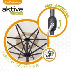 Sombrilla Para Jardín Octogonal 32 Luces LED Inclinable Aktive 14 Sombrilla Para Jardín Octogonal 32 Luces LED Inclinable Aktive -OUTSUNNY TIENDA f4e993211eb1aab8cfb90df03e5ee94abb89f035 ae7a2da37c51408597aebfc2bcea1650