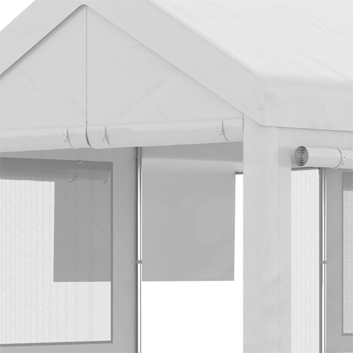 Outsunny Carpa De Jardín 6x3 M Carpa Para Fiestas Cenador De Exterior Con 3 Puertas Extraíbles Ventanas De Malla Enrollables Para Terraza Bodas Eventos Blanco 11 Outsunny Carpa De Jardín 6x3 M Carpa Para Fiestas Cenador De Exterior Con 3 Puertas Extraíbles Ventanas De Malla Enrollables Para Terraza Bodas Eventos Blanco - Imagen 9