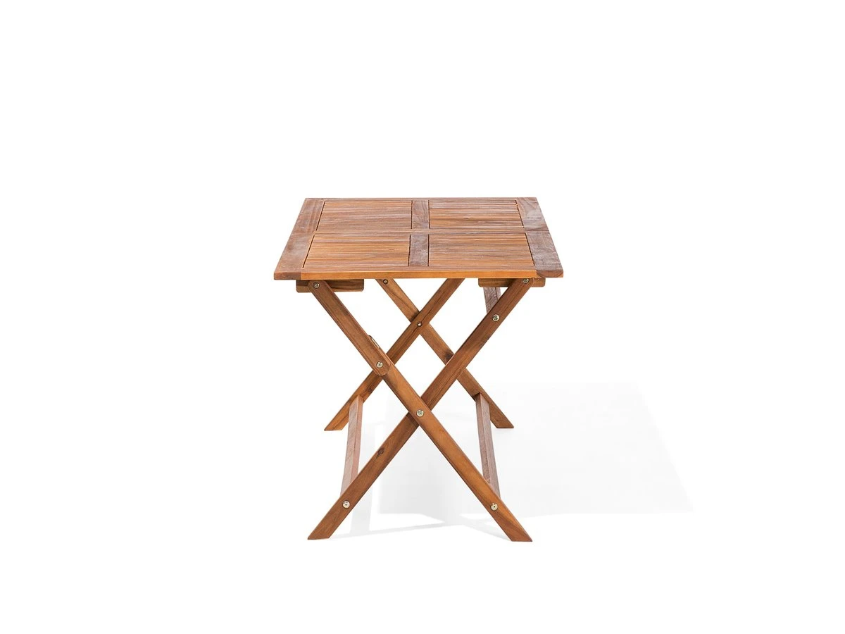 Mesa De Jardín De Madera De Acacia Oscura 140 X 75 Cm CENTO 8 Mesa De Jardín De Madera De Acacia Oscura 140 X 75 Cm CENTO - Imagen 6