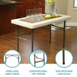 Mesa Patas Plegables Rectangular Crema LIFETIME 122 X 61 X 74 Cm 12 Mesa Patas Plegables Rectangular Crema LIFETIME 122 X 61 X 74 Cm -OUTSUNNY TIENDA f7e17f0e1d87a153b03285d962dcd6d7863510da 3d2c0485429448e0a8d74945edd04dee