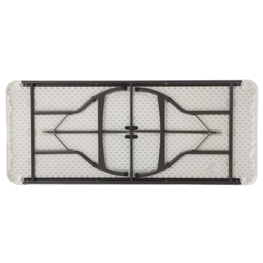 Mesa Rectangular Patas Plegables Blanco Efecto Granito LIFETIME 182 X 76 X 73,5 Cm 4 Mesa Rectangular Patas Plegables Blanco Efecto Granito LIFETIME 182 X 76 X 73,5 Cm - Imagen 2