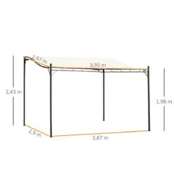 Outsunny Pérgola De Jardín 4x3 M Cenador Montado En Pared Con Toldo Y 4 Orificios De Drenaje Marco De Metal Y Poliéster 180 G/m² Para Patio Terraza Crema 13 Outsunny Pérgola De Jardín 4x3 M Cenador Montado En Pared Con Toldo Y 4 Orificios De Drenaje Marco De Metal Y Poliéster 180 G/m² Para Patio Terraza Crema -OUTSUNNY TIENDA f96f7a4bdf33550a28bb6364ca0b9804c6c53469 ed8b0acb210e4e9cb5bd42d8b571dbd7