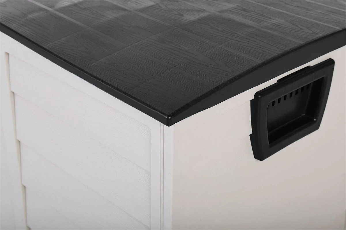 Arcón Para Exterior Beige/negro 112 X 50 Cm LOCARNO 10 Arcón Para Exterior Beige/negro 112 X 50 Cm LOCARNO - Imagen 8