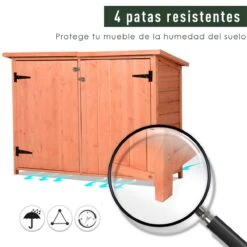 Outsunny Armario De Jardín De Madera 128x49x91 Cm Cobertizo Para Almacenaje De Herramientas Con Techo Asfáltico 2 Niveles Y 2 Puertas Con Cerraduras Para Exterior Terraza Natural 17 Outsunny Armario De Jardín De Madera 128x49x91 Cm Cobertizo Para Almacenaje De Herramientas Con Techo Asfáltico 2 Niveles Y 2 Puertas Con Cerraduras Para Exterior Terraza Natural -OUTSUNNY TIENDA fb0be8443d3df0d5f381e8460e460791869bf56f 4c1d13f874a948c6b1adc9471f83db51