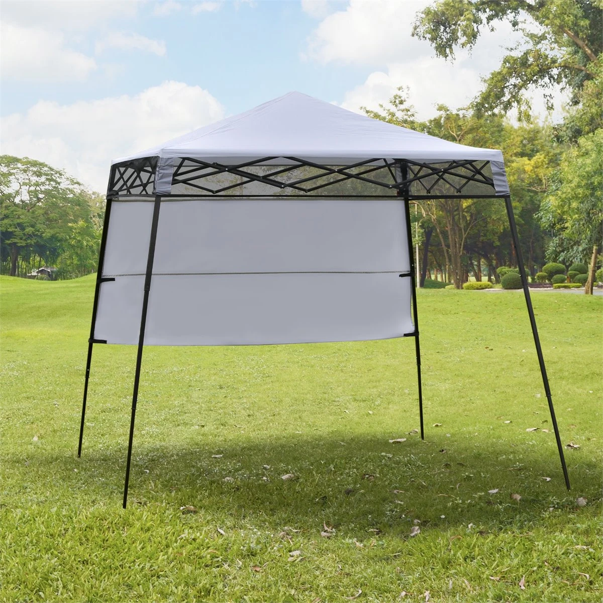 Outsunny Carpa Plegable 2,2x2,2x2m Con Lateral Altura Ajustable Protección UV 50+ De Acero Y Tela Oxford Con Bolsa De Transporte Blanco 4 Outsunny Carpa Plegable 2,2x2,2x2m Con Lateral Altura Ajustable Protección UV 50+ De Acero Y Tela Oxford Con Bolsa De Transporte Blanco - Imagen 2