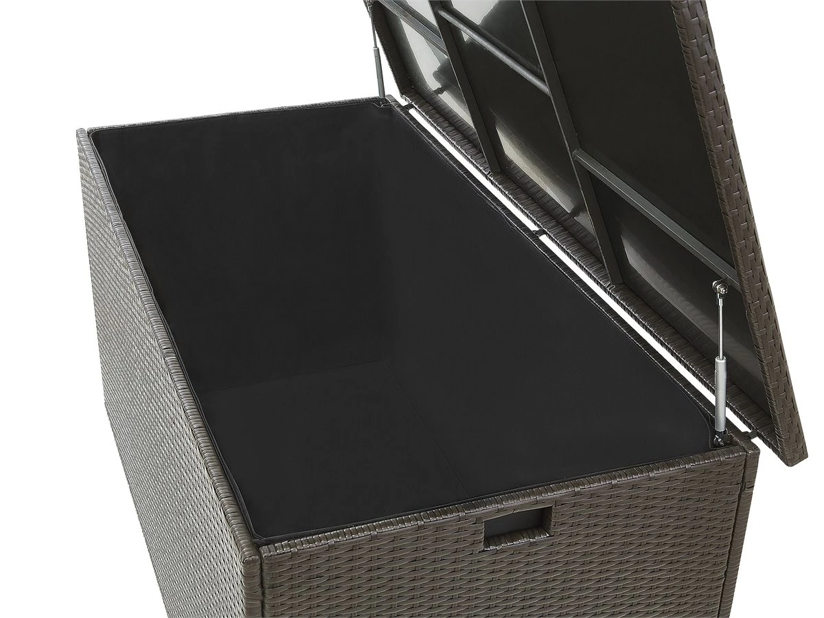 Arcón De Ratán Marrón Oscuro/negro 155 X 75 Cm MODENA 7 Arcón De Ratán Marrón Oscuro/negro 155 X 75 Cm MODENA - Imagen 5