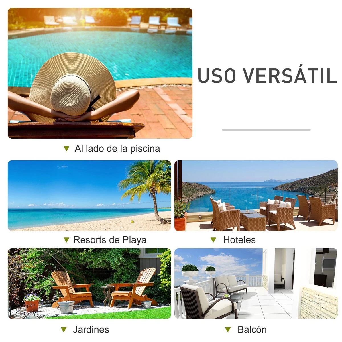 Outsunny Conjunto De Tumbona Exterior De Ratán 2 Plazas Con Cojines Acolchados Resistente Al Agua Con Respaldo Regulable De 5 Niveles Soporta 220 Kg 195x120x28 Cm Marrón 9 Outsunny Conjunto De Tumbona Exterior De Ratán 2 Plazas Con Cojines Acolchados Resistente Al Agua Con Respaldo Regulable De 5 Niveles Soporta 220 Kg 195x120x28 Cm Marrón - Imagen 7