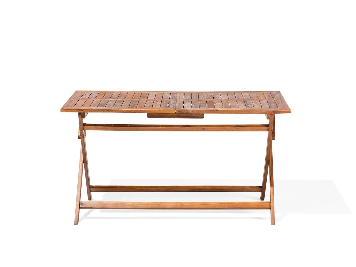 Mesa De Jardín De Madera De Acacia Oscura 140 X 75 Cm CENTO 9 Mesa De Jardín De Madera De Acacia Oscura 140 X 75 Cm CENTO - Imagen 7