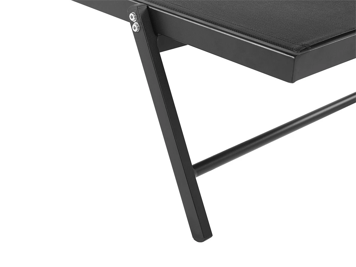 Tumbona Reclinable De Metal/textil Trenzado Negro PORTOFINO 10 Tumbona Reclinable De Metal/textil Trenzado Negro PORTOFINO - Imagen 8