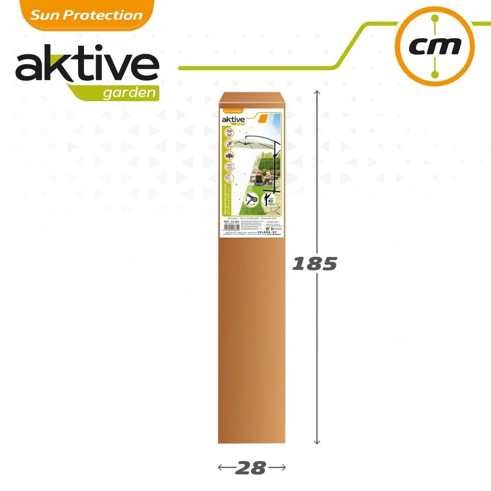 Parasol Excéntrico Banana 270 Cm Crema Mástil Aluminio Aktive Garden 9 Parasol Excéntrico Banana 270 Cm Crema Mástil Aluminio Aktive Garden - Imagen 7